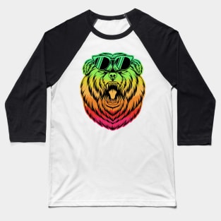 GRRR Hip Bear with Sunglasses Baseball T-Shirt